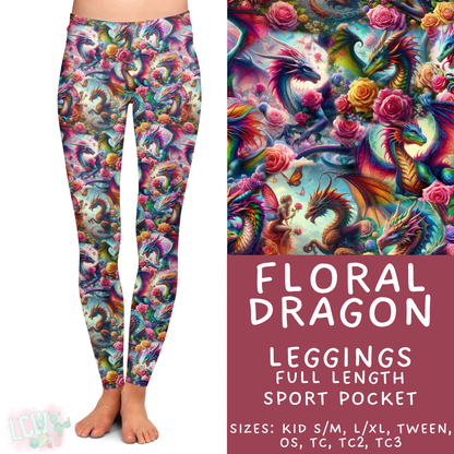 Batch #443 - September Request Run - Closes 11/6 - ETA mid/late Dec - Floral Dragon Full Length Leggings