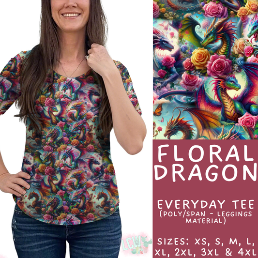 Batch #443 - September Request Run - Closes 11/6 - ETA mid/late Dec - Floral Dragon Everyday Tee