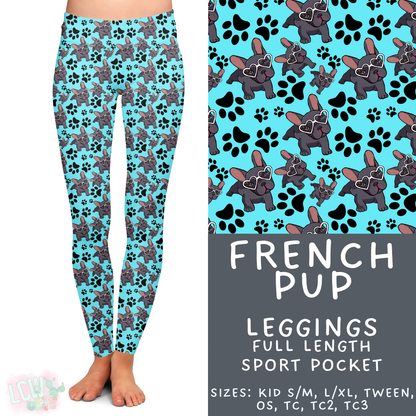 Batch #443 - September Request Run - Closes 11/6 - ETA mid/late Dec - French Pup Full Length Leggings
