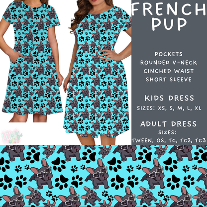 Batch #443 - September Request Run - Closes 11/6 - ETA mid/late Dec - French Pup Women's & Girls Dresses