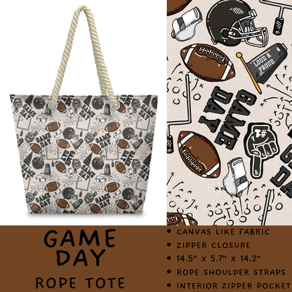 Batch #447 - The Rope Tote - Closes 11/13 - ETA late Dec - Game Day Rope Tote