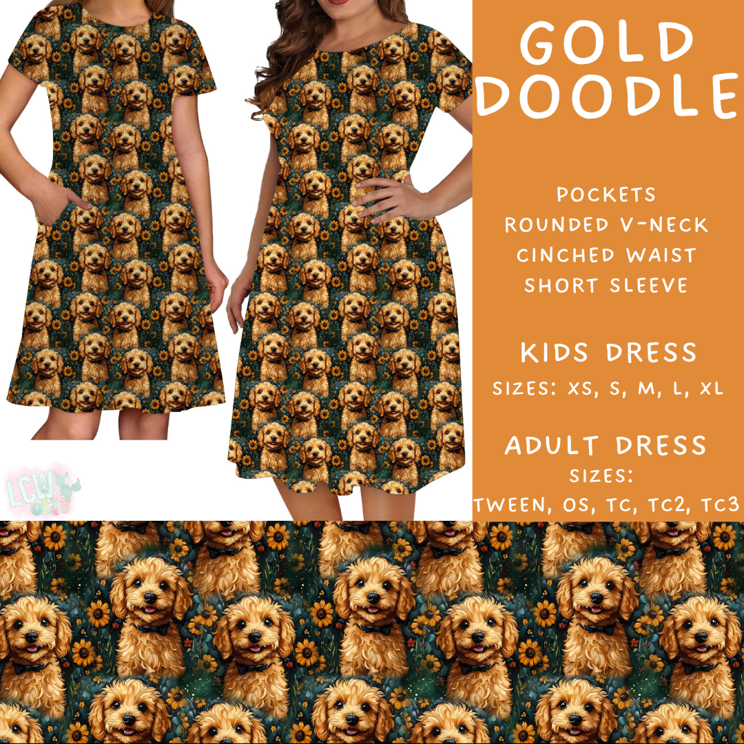 Batch #443 - September Request Run - Closes 11/6 - ETA mid/late Dec - Gold Doodle Women's & Girls Dresses