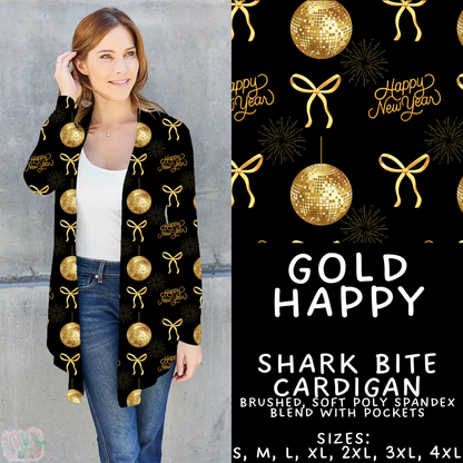 Batch #446 - New Year's Eve 2 - Closes 11/5 - ETA mid Dec - Gold Happy Cardigan
