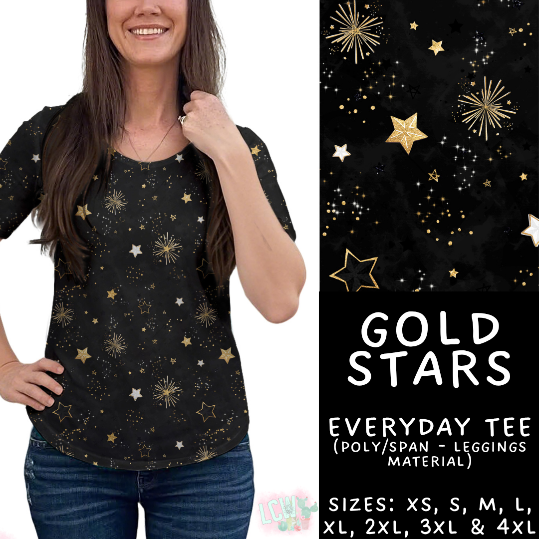 Batch #446 - New Year's Eve 2 - Closes 11/5 - ETA mid Dec - Gold Stars Everyday Tee