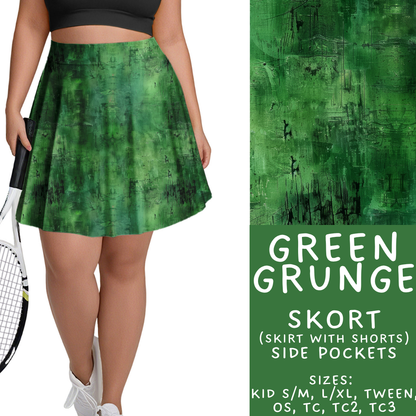 Batch #441 - Color Grunge - Closes 11/3 - ETA mid Dec - Green Grunge Skort