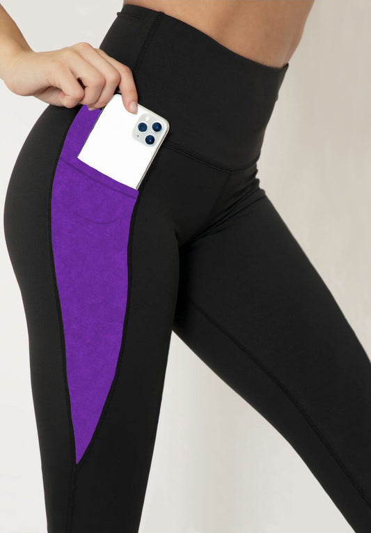 RTS - Grape Crush Leggings w/ Triangle Sport Pockets