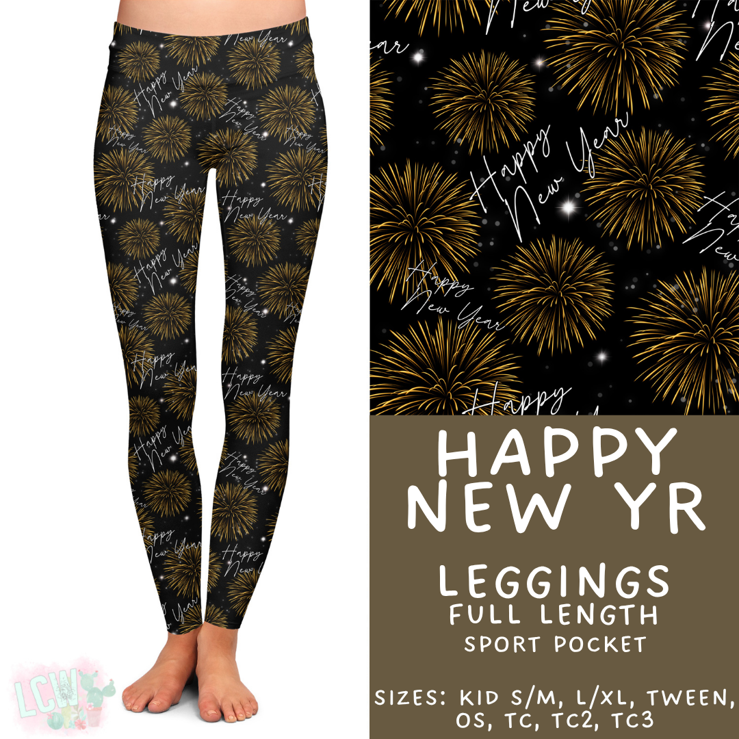 Batch #446 - New Year's Eve 2 - Closes 11/5 - ETA mid Dec - Happy New Yr Full Length Leggings