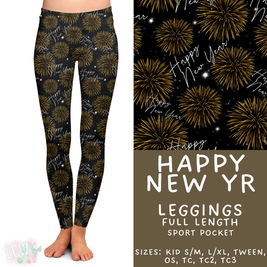 Batch #446 - New Year's Eve 2 - Closes 11/5 - ETA mid Dec - Happy New Yr Full Length Leggings