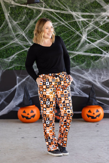 IN STOCK Lounge Pants - Trick-Or-Treat Checkered FINAL SALE