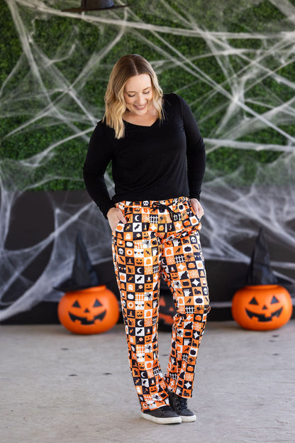 IN STOCK Lounge Pants - Trick-Or-Treat Checkered FINAL SALE