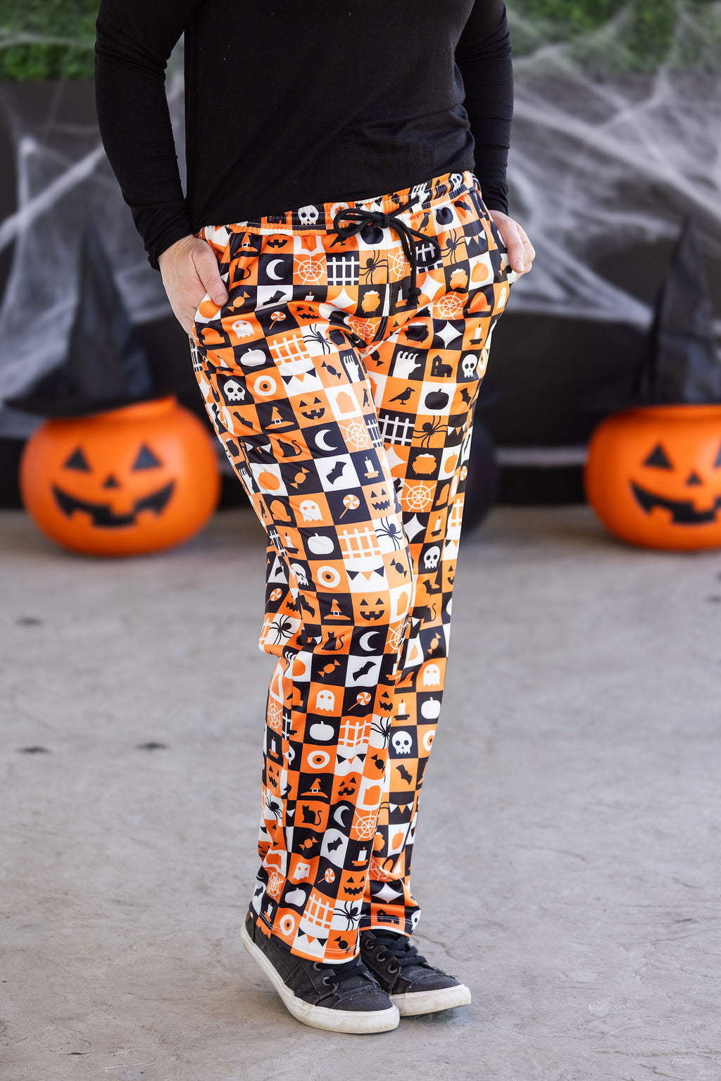 IN STOCK Lounge Pants - Trick-Or-Treat Checkered FINAL SALE