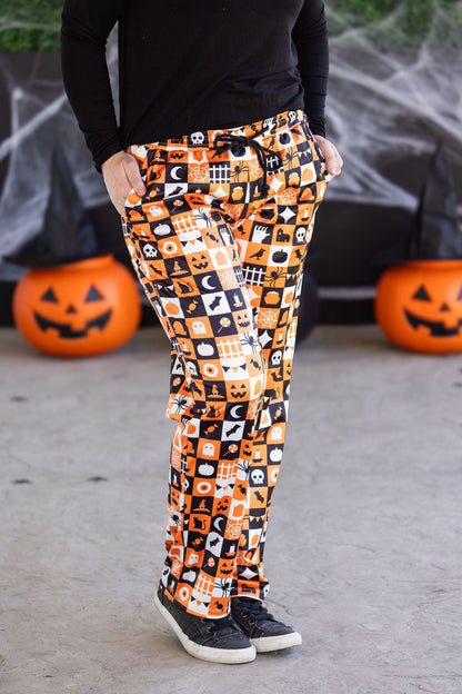 IN STOCK Lounge Pants - Trick-Or-Treat Checkered FINAL SALE