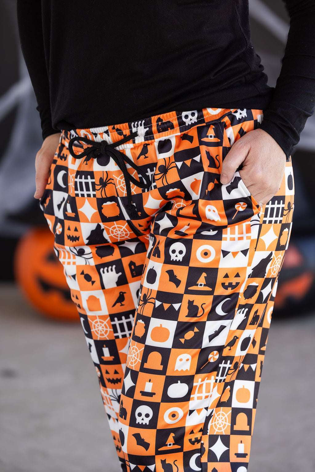 IN STOCK Lounge Pants - Trick-Or-Treat Checkered FINAL SALE