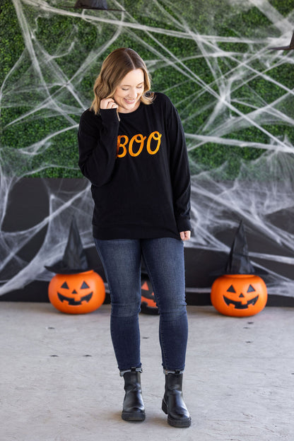 IN STOCK Corrine Embroidered Pullover Top - BOO FINAL SALE