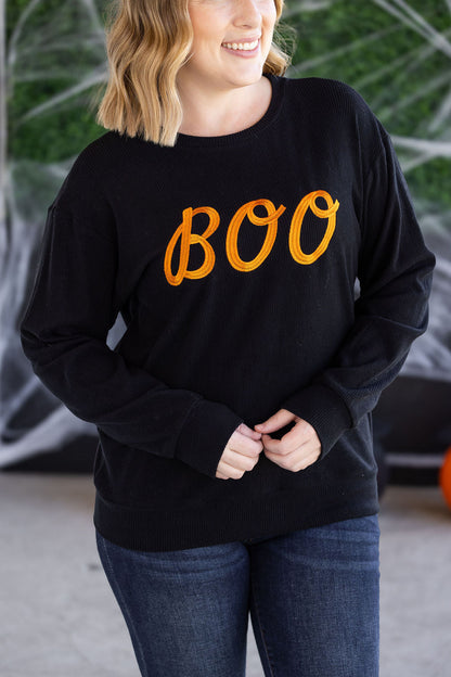 IN STOCK Corrine Embroidered Pullover Top - BOO FINAL SALE