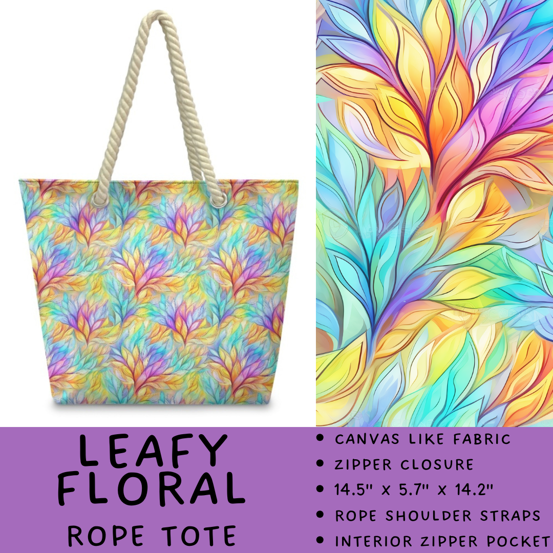 Batch #447 - The Rope Tote - Closes 11/13 - ETA late Dec - Leafy Floral Rope Tote
