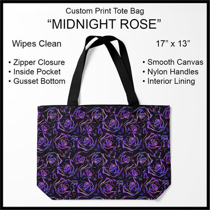 RTS - Midnight Rose Tote Bag