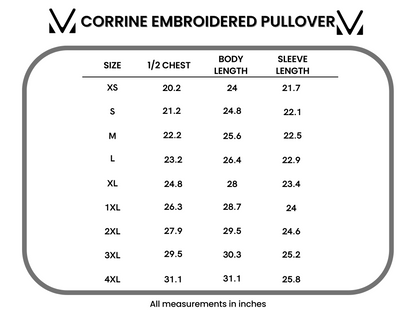 IN STOCK Corrine Embroidered Pullover Top - 1776 FINAL SALE