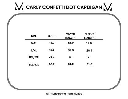 IN STOCK Carly Confetti Dot Cardigan - Lavender FINAL SALE