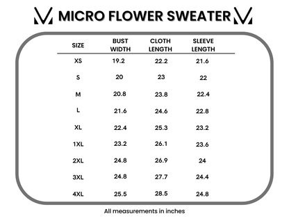 IN STOCK Micro Flower Sweater - Ivory
