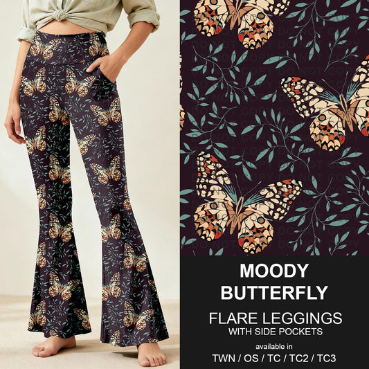 B259 - Preorder Moody Butterfly Flare Leggings (Closes 11/07. ETA: mid Jan.)