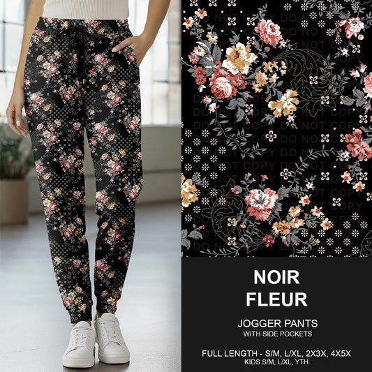 B260 - Preorder Noir Fleur Joggers (Closes 11/09. ETA mid Jan.)