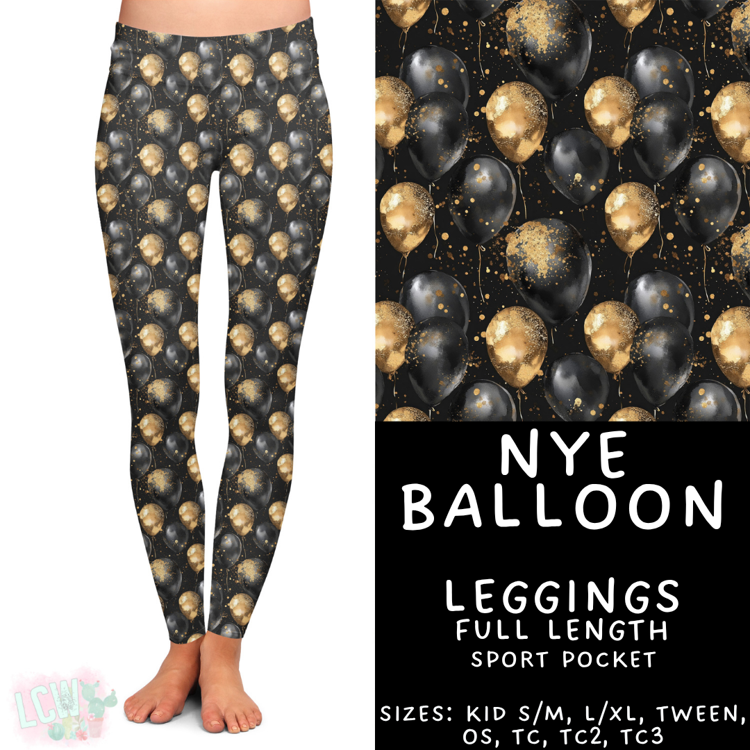Batch #446 - New Year's Eve 2 - Closes 11/5 - ETA mid Dec - NYE Balloon Full Length Leggings