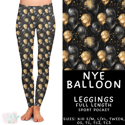 Batch #446 - New Year's Eve 2 - Closes 11/5 - ETA mid Dec - NYE Balloon Full Length Leggings