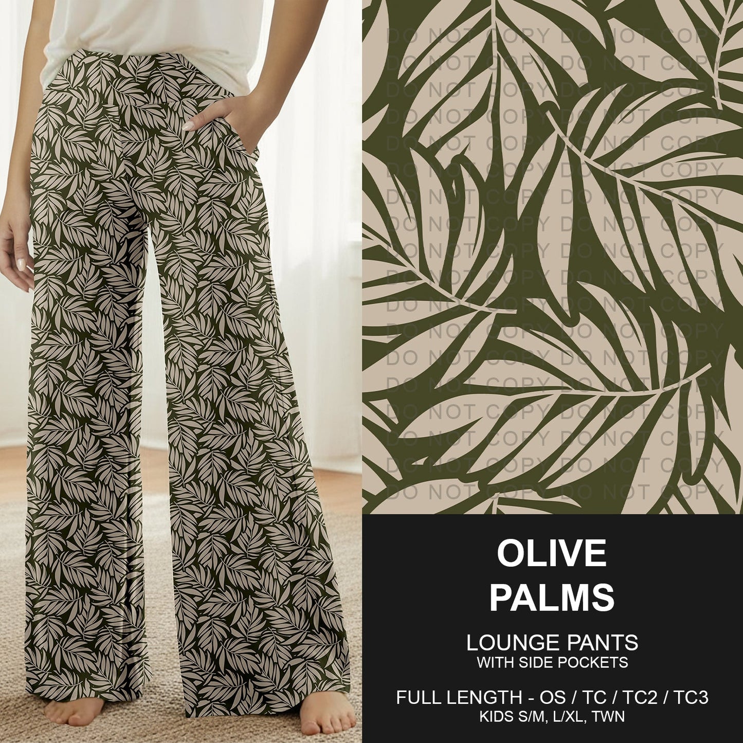 B260 - Preorder Olive Palms Lounge Pants (Closes 11/09. ETA mid Jan.)