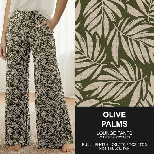 B260 - Preorder Olive Palms Lounge Pants (Closes 11/09. ETA mid Jan.)