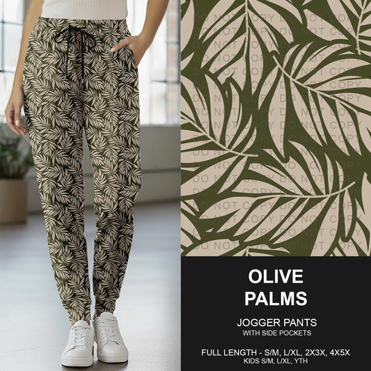 B260 - Preorder Olive Palms Joggers (Closes 11/09. ETA mid Jan.)