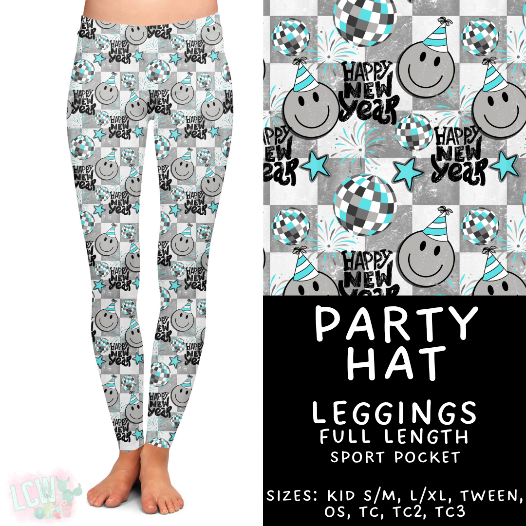 Batch #446 - New Year's Eve 2 - Closes 11/5 - ETA mid Dec - Party Hat Full Length Leggings