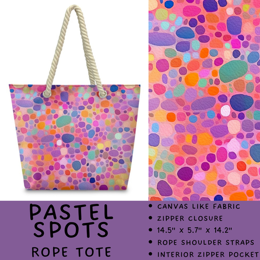 Batch #447 - The Rope Tote - Closes 11/13 - ETA late Dec - Pastel Spots Rope Tote