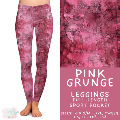 Batch #441 - Color Grunge - Closes 11/3 - ETA mid Dec - Pink Grunge Full Length Leggings