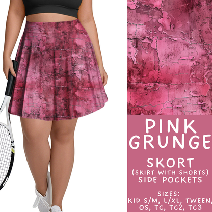 Batch #441 - Color Grunge - Closes 11/3 - ETA mid Dec - Pink Grunge Skort