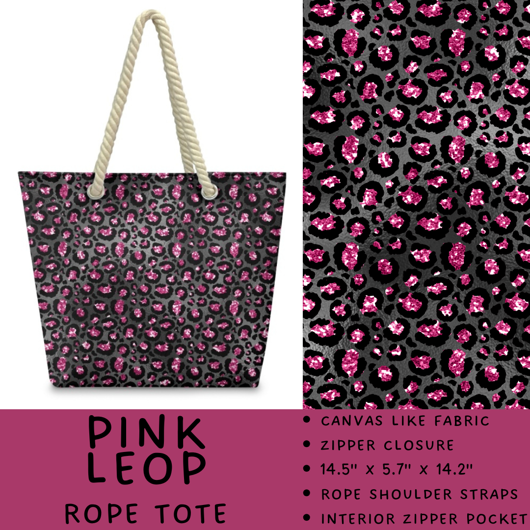 Batch #447 - The Rope Tote - Closes 11/13 - ETA late Dec - Pink Leop Rope Tote