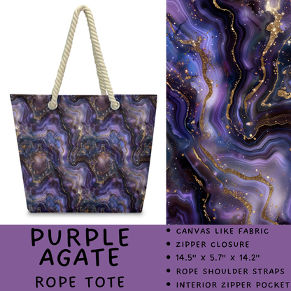 Batch #447 - The Rope Tote - Closes 11/13 - ETA late Dec - Purple Agate Rope Tote