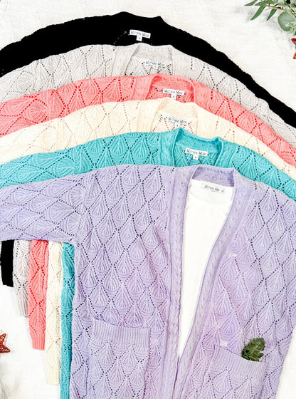 IN STOCK Open Knit Cardigan - Neutral