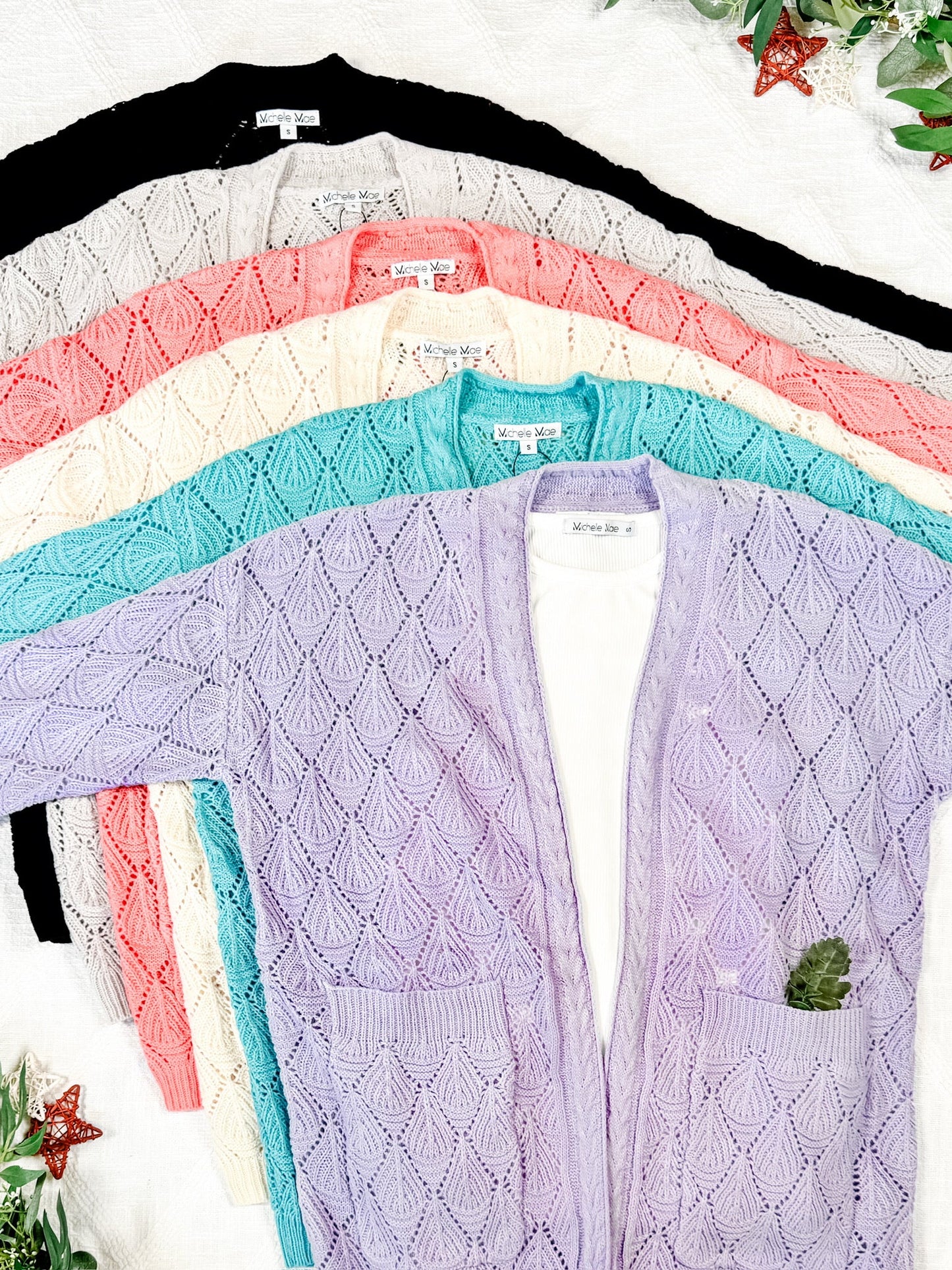 IN STOCK Open Knit Cardigan - Neutral