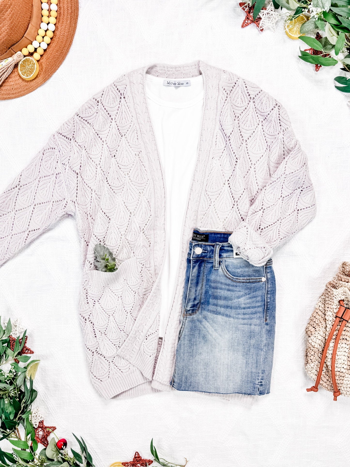 IN STOCK Open Knit Cardigan - Neutral