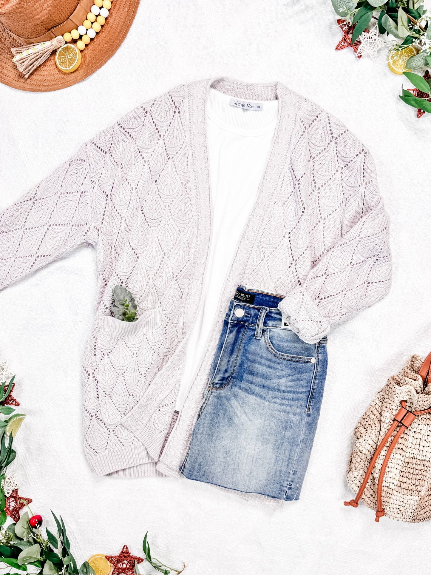 IN STOCK Open Knit Cardigan - Neutral