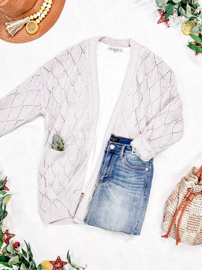 IN STOCK Open Knit Cardigan - Neutral