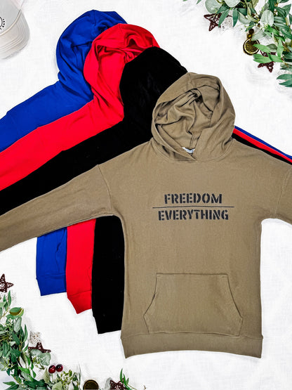 IN STOCK Corrine Embroidered Hoodie - Freedom Over Everything
