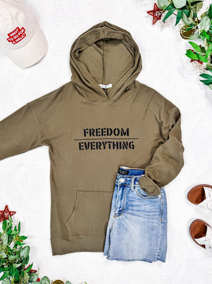 IN STOCK Corrine Embroidered Hoodie - Freedom Over Everything