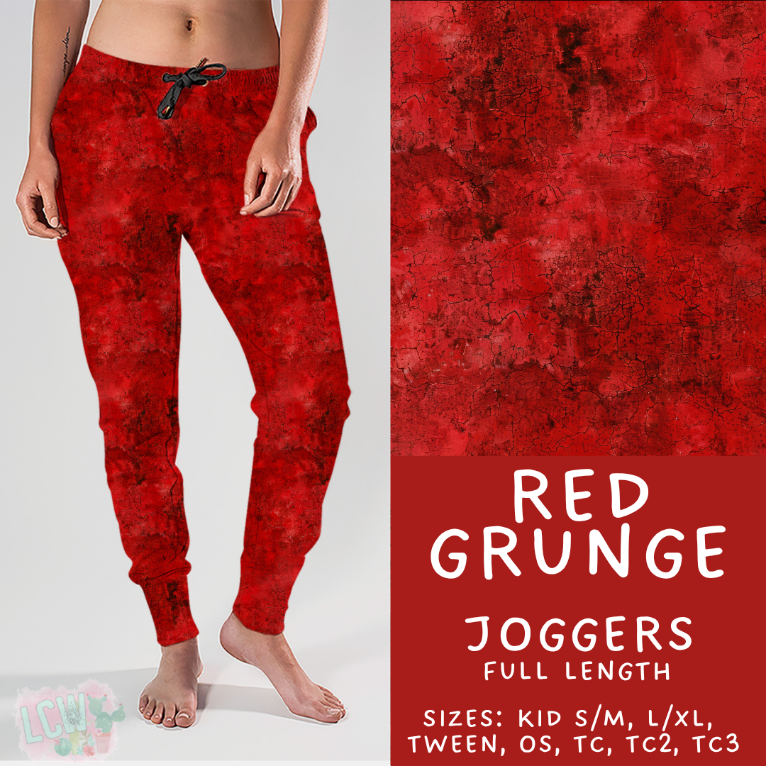 Batch #441 - Color Grunge - Closes 11/3 - ETA mid Dec - Red Grunge Joggers