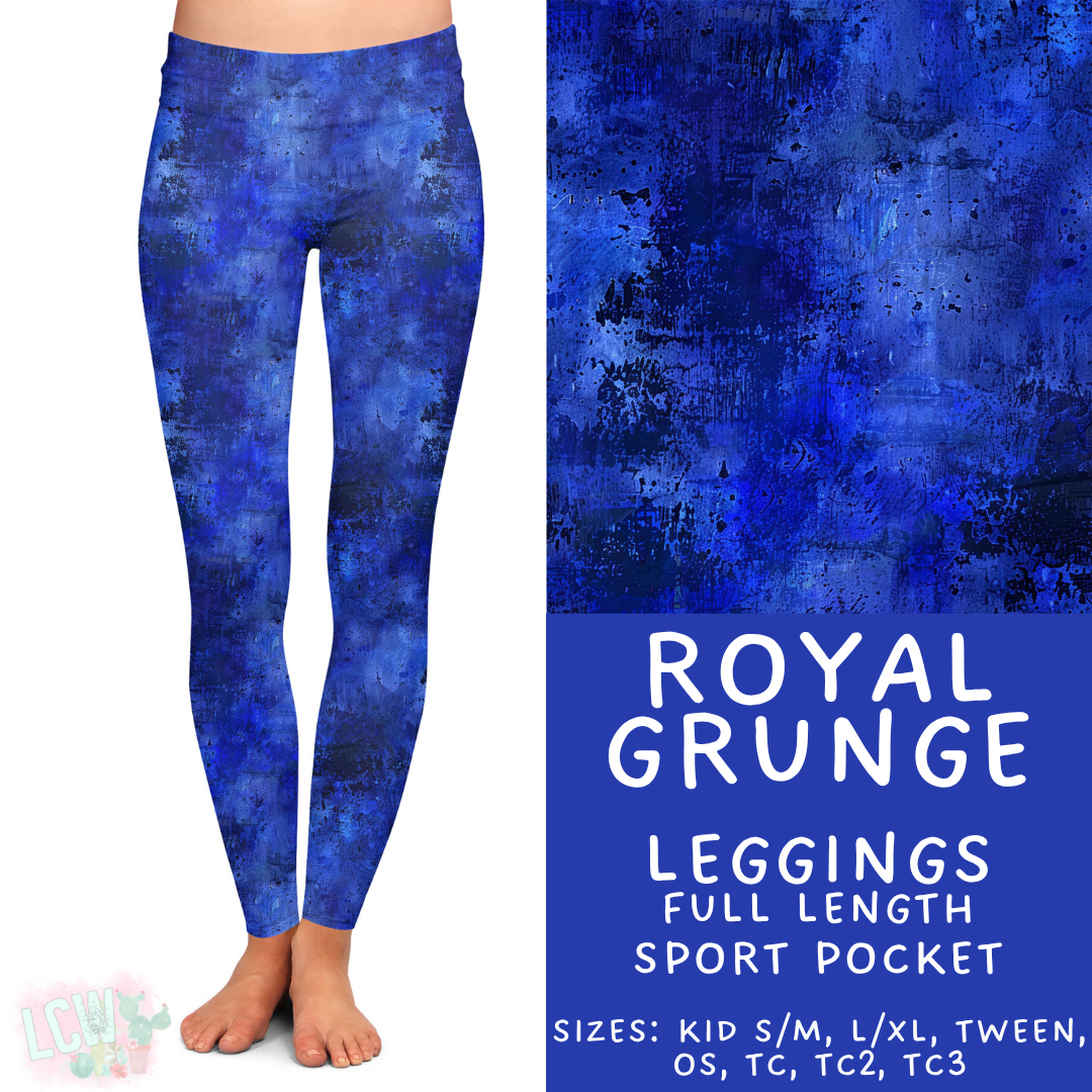 Batch #441 - Color Grunge - Closes 11/3 - ETA mid Dec - Royal Grunge Full Length Leggings