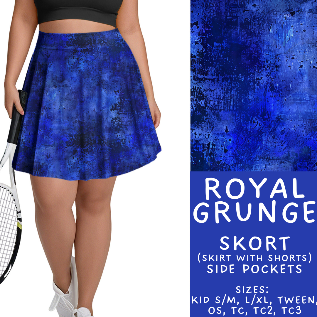 Batch #441 - Color Grunge - Closes 11/3 - ETA mid Dec - Royal Grunge Skort