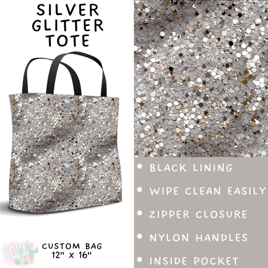 Batch #446 - New Year's Eve 2 - Closes 11/5 - ETA mid Dec - Silver Glitter Tote