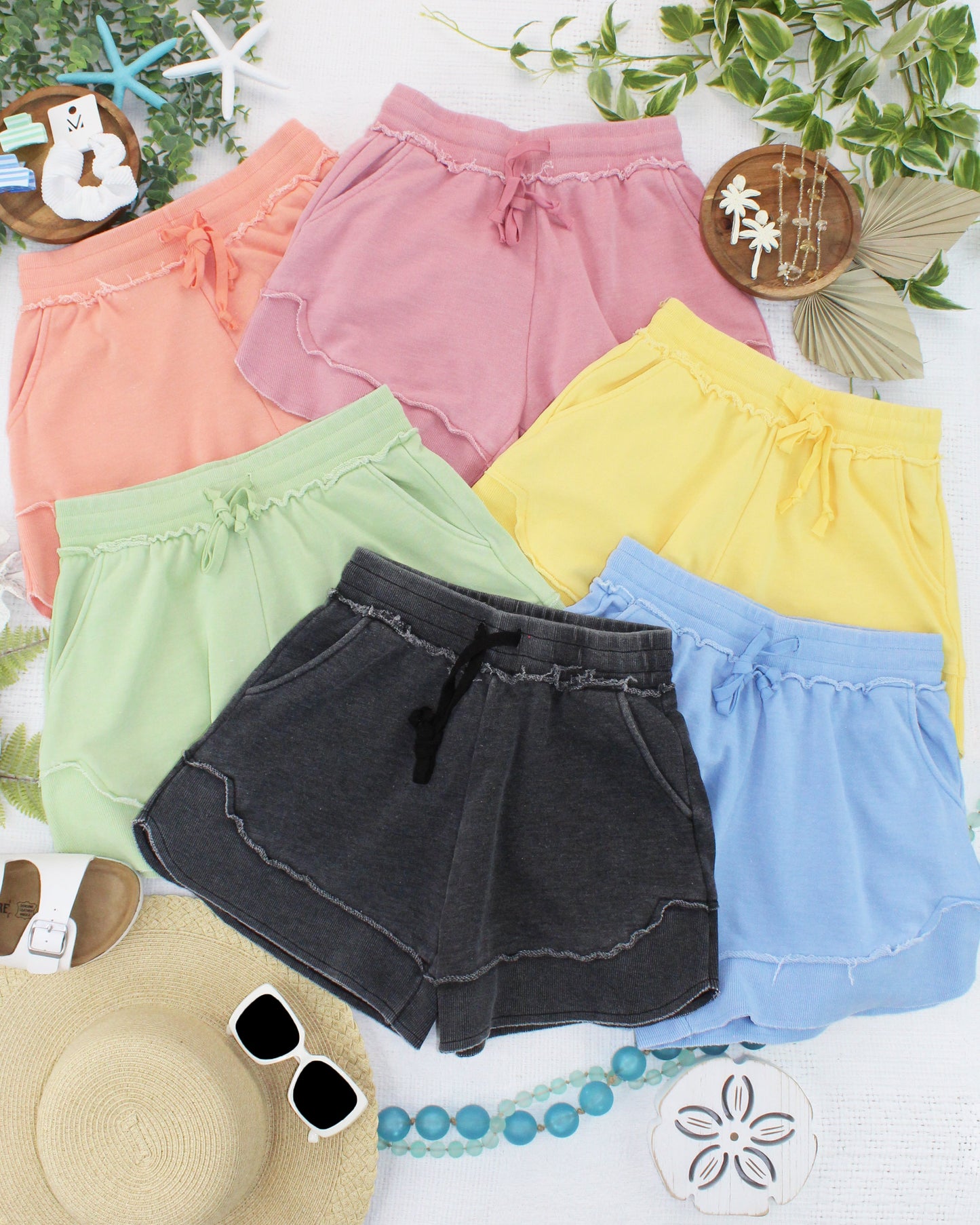 IN STOCK French Terry Stevie Shorts - Dusty Pink FINAL SALE