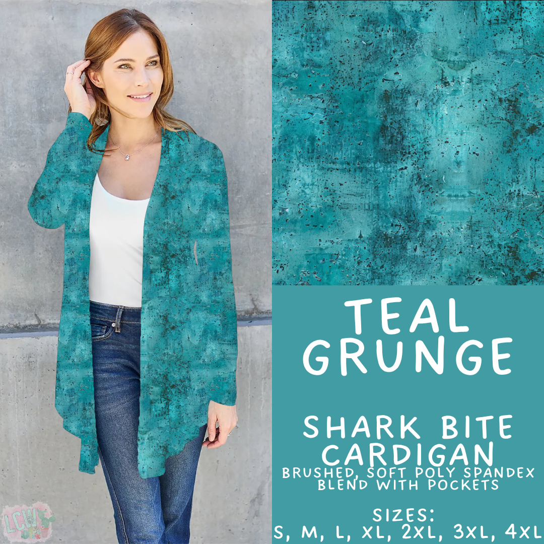 Batch #441 - Color Grunge - Closes 11/3 - ETA mid Dec - Teal Grunge Cardigan